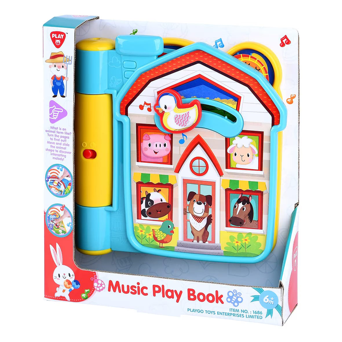 Music Play Book - Carte Muzicala Cu Animale De La Ferma
