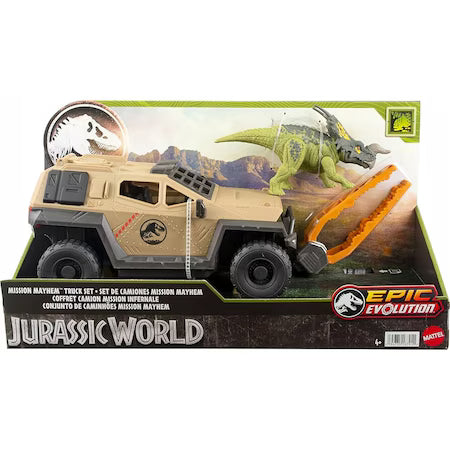 Mattel  Set figurine Jurassic World, , cu dinozaur, 3.75 inch