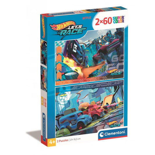Puzzle Clementoni 2x60 Piese - Hotwheels