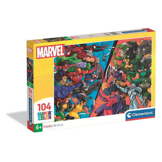 Puzzle Clementoni Super 104 Piese - Marvel Heroes vs. Villains