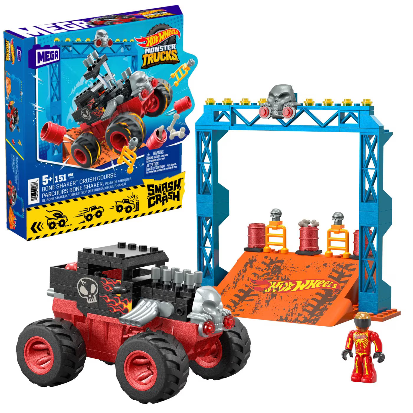 Mattel  Mega Bloks - Bone Shaker Crush, 151 piese