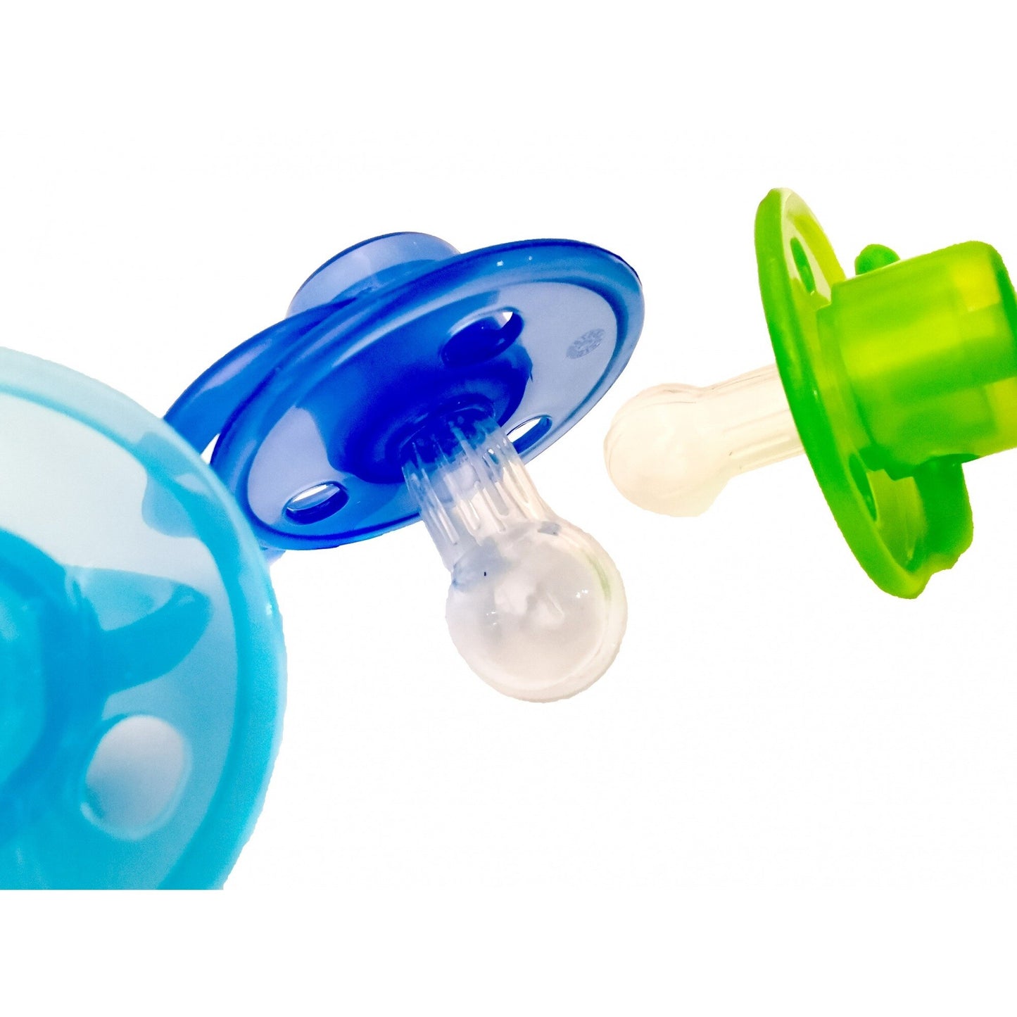 Set 3 Tetine (Suzete) BabyPure - b?ie?i (albastru ?i verde)
