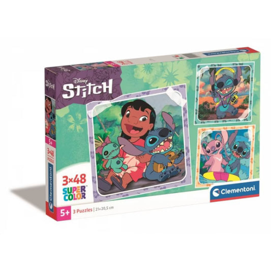 Puzzle Clementoni 3X48 Piese - Stitch