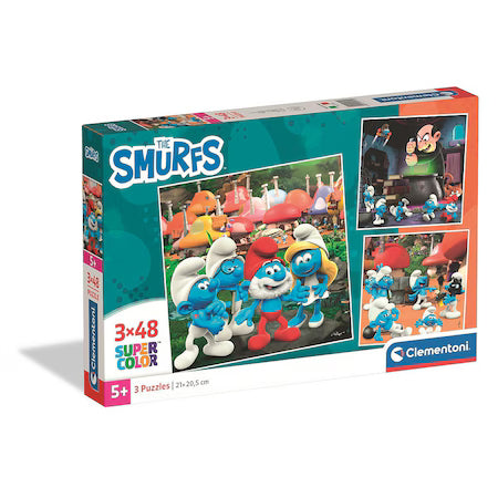 Puzzle Clementoni  3X48 SQUARE SMURFS 2025