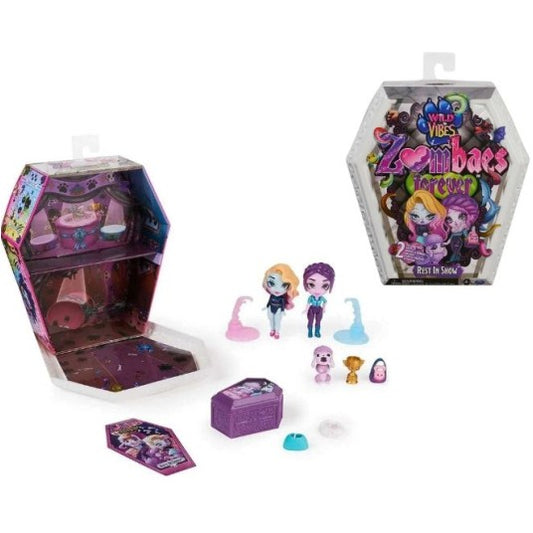 SpinMaster-Set Zombaes Forever cu 2 papusi, 3 animalute si accesorii
