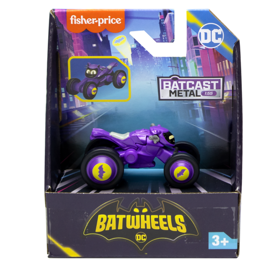 Mattel  Mini vehicul din metal Fisher Price, Bibi The Batgirl Cycle, 1:55