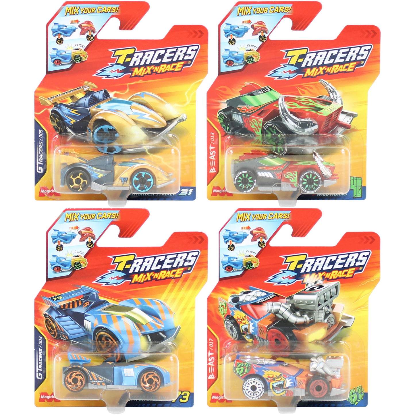 Masinuta T-Racers Mix'N Race - Mix Your Cars! - asortat