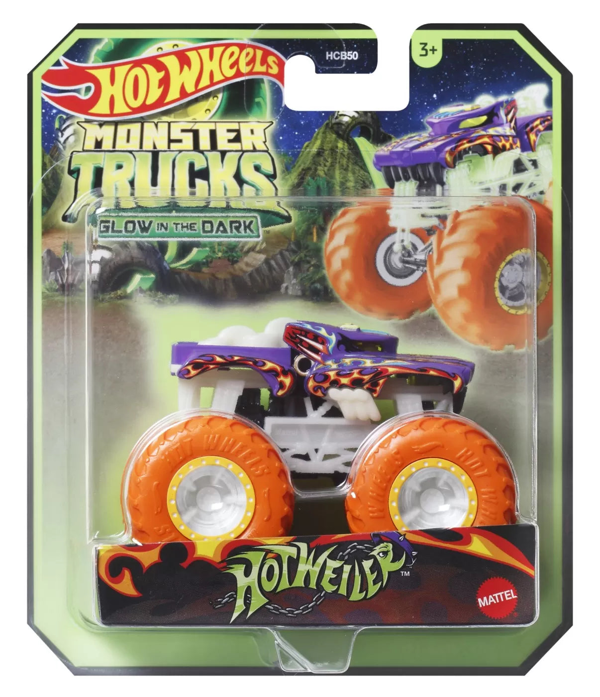 Hot Wheels Monster Trucks Glow in the Dark 1:64, asst. / 6