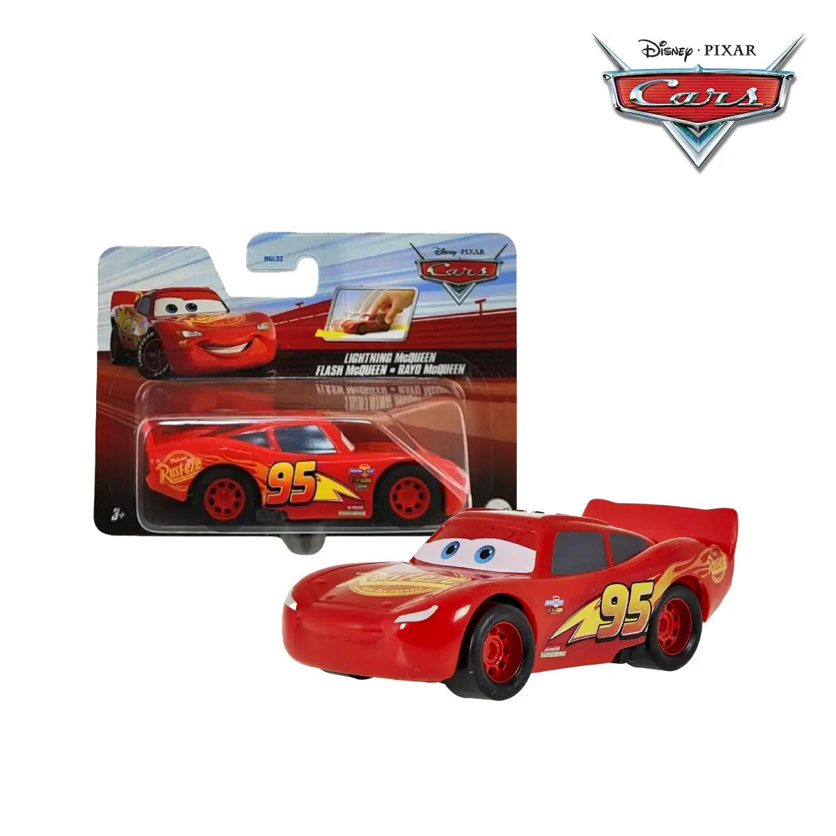 Cars Masinuta Cu Sistem Pullback Fulger Mcqueen Scara 1:43