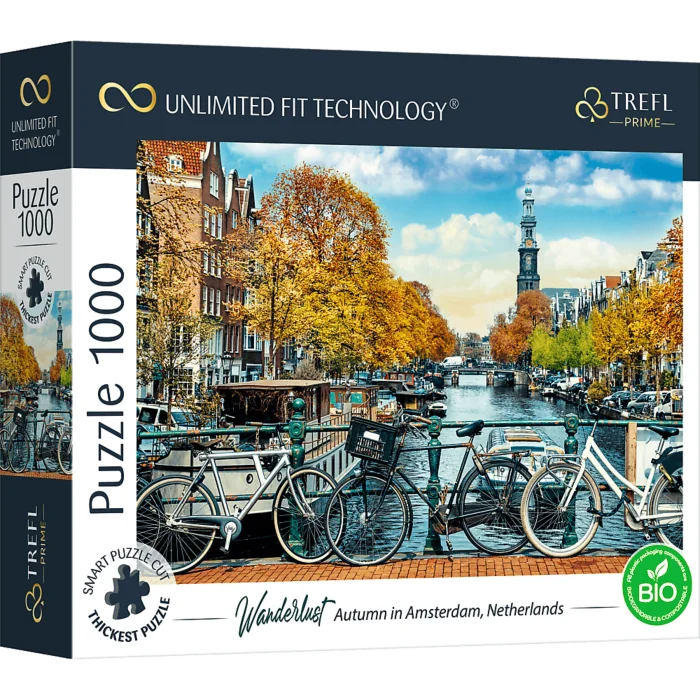 Puzzle UFT 1000 piese - Wanderlust: Autumn in Amsterdam, Netherlands