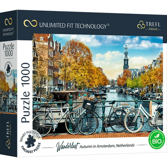 Puzzle UFT 1000 piese - Wanderlust: Autumn in Amsterdam, Netherlands