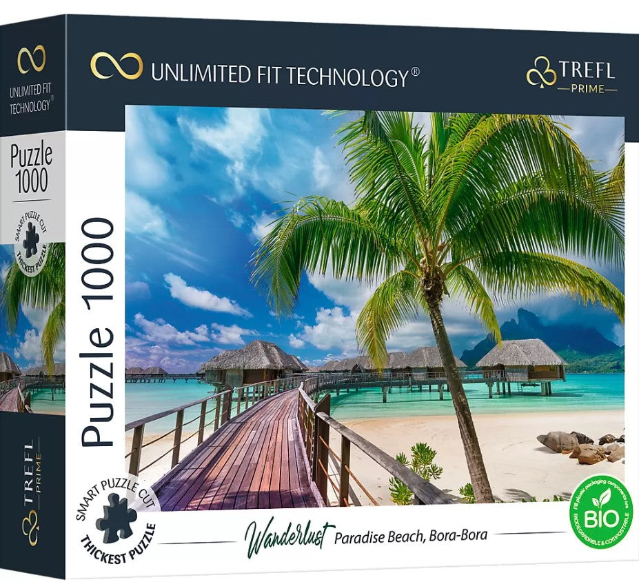 Puzzle UFT 1000 piese - Wanderlust: Paradise Beach, Bora-Bora