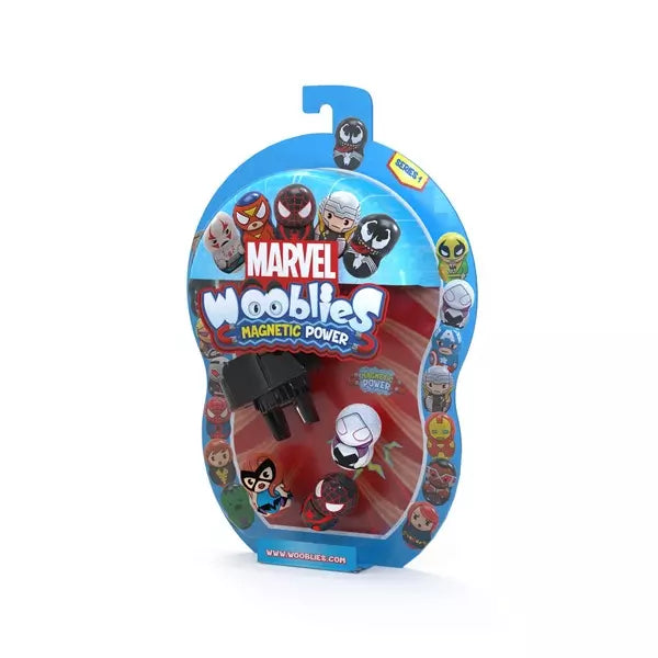 Set 3 Figurine Wooblies Marvel - Magnetic Power, cu lansator / 24