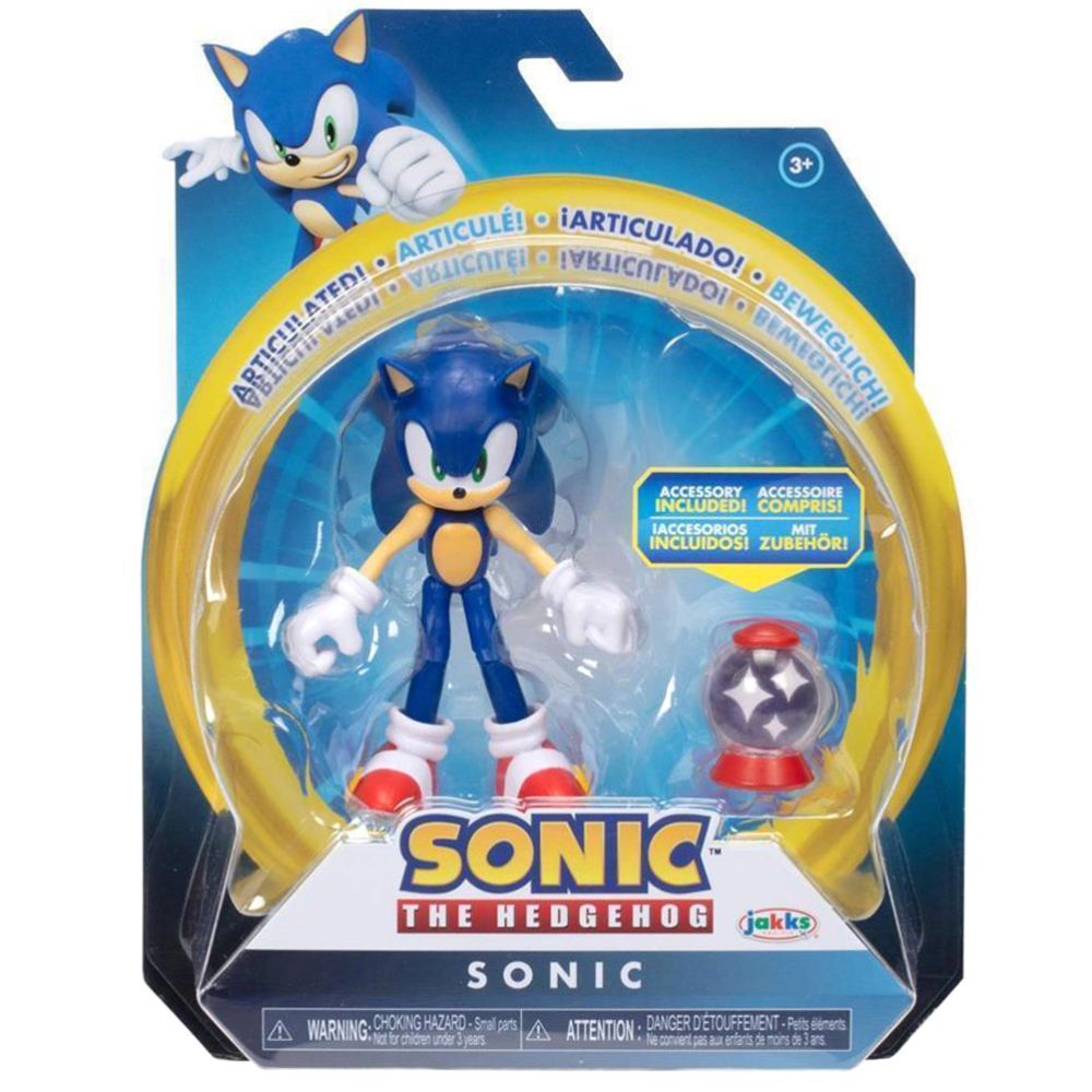 Figurina Sonic Mini (6-7cm) cu 2 carduri colectibile - Sonic