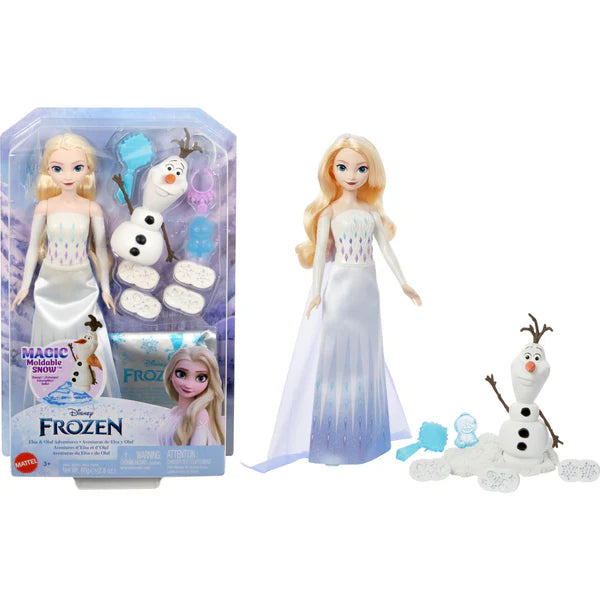 Papusa Disney Frozen Elsa cu figurina Olaf cu nisip modelabil / 4