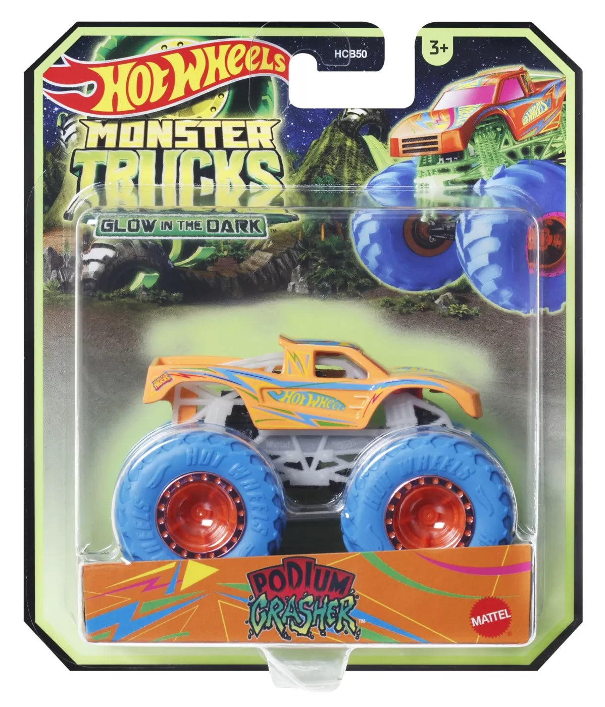 Hot Wheels Monster Trucks Glow in the Dark 1:64, asst. / 6