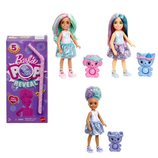 Barbie Chelsea Pop Reveal Doll - Papusa cu 5 Surprize