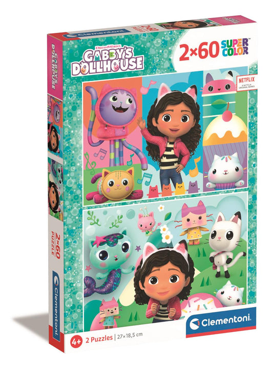 Puzzle 2x60 Piese - Gabby'S Dollhouse