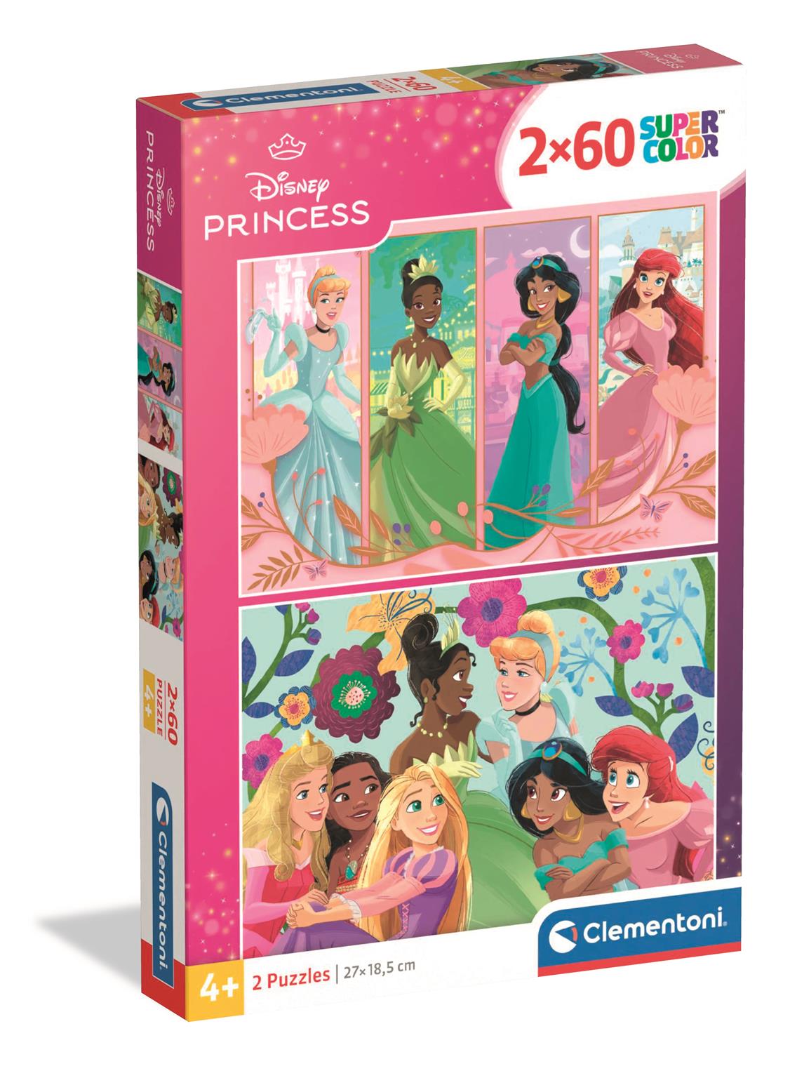 Puzzle 2x60 Piese - Disney Princess