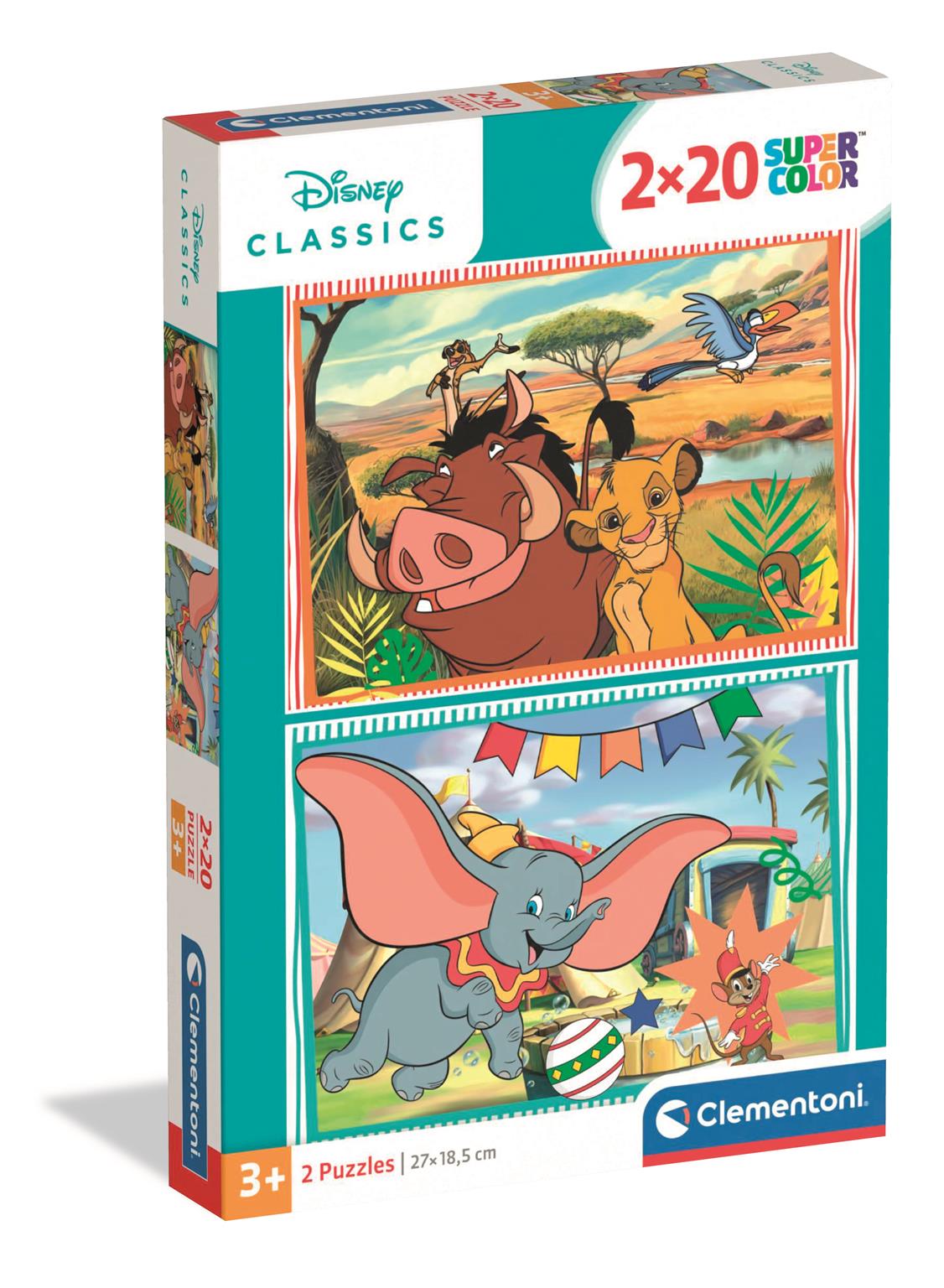 Puzzle 2x20 Piese - Disney Classic 2026