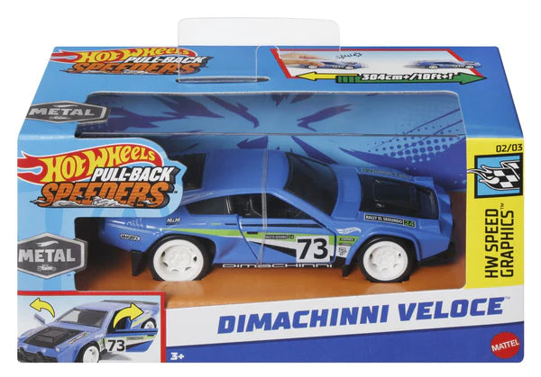 Hot Wheels Masinuta Pull-back Speeder,1:43 - Dimachinni Veloce / 2