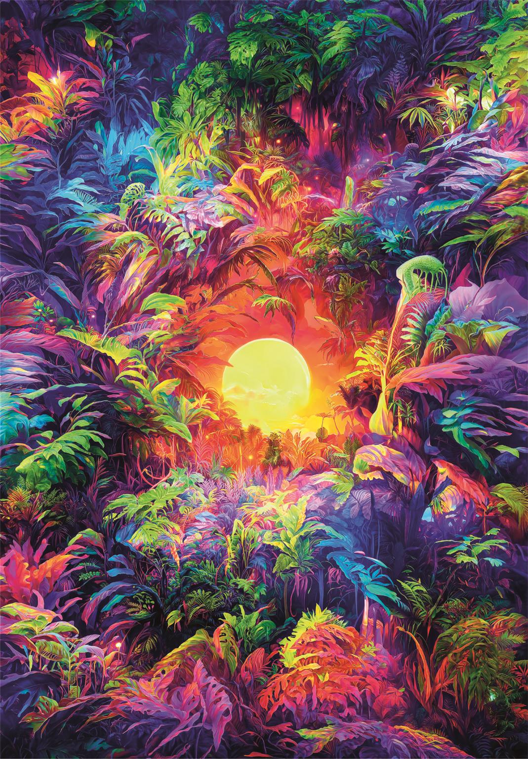 Puzzle Compact 500 Piese - Colorboom - Psychedelic Jungle Sunrise / 6