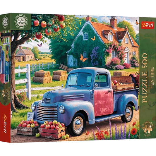 Puzzle 500 piese - Trefl Premium Plus Tea Time - Masina Fermierului