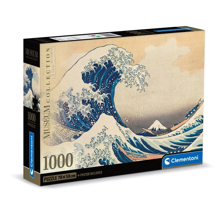 Puzzle Compact 1000 Piese - Hokusai, The Great Wave - Marele Val