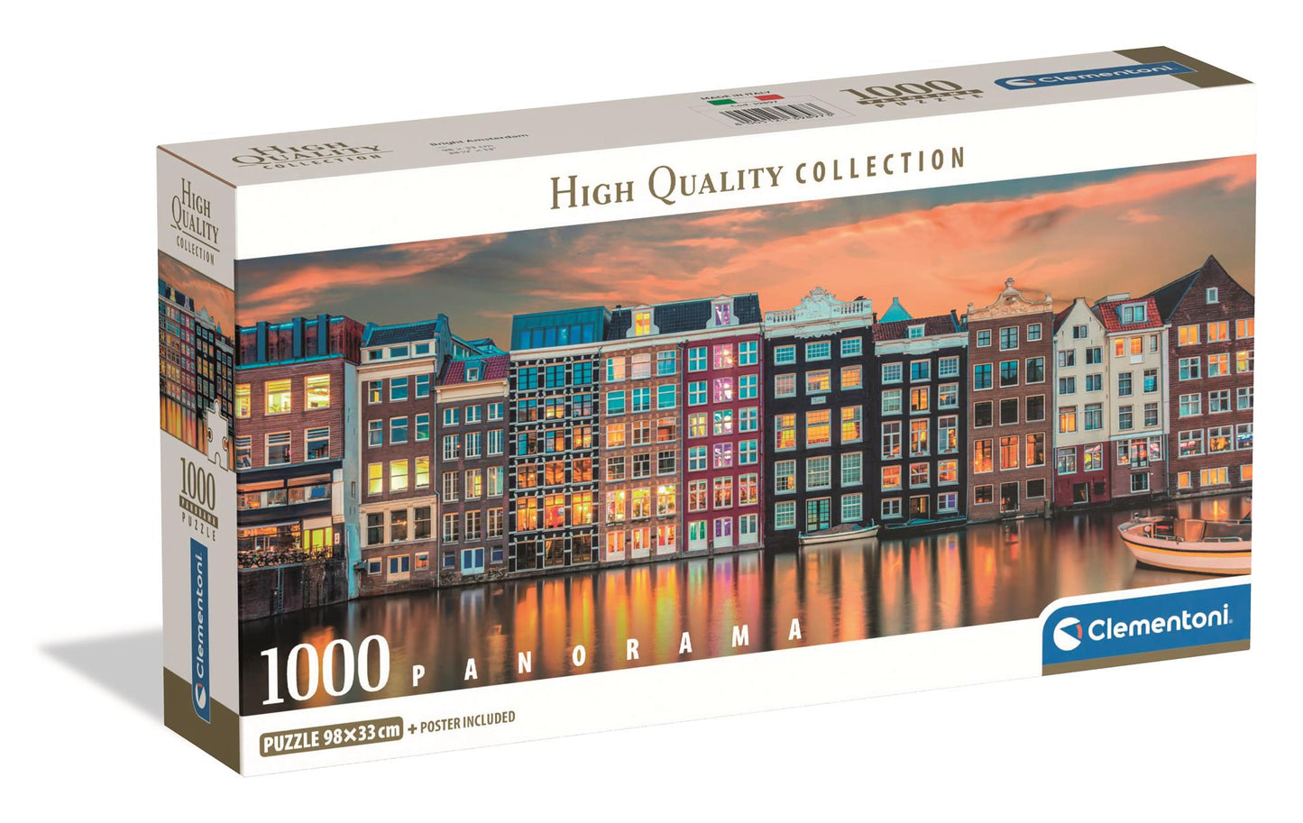 Puzzle Compact 1000 Piese Panorama - Bright Amsterdam