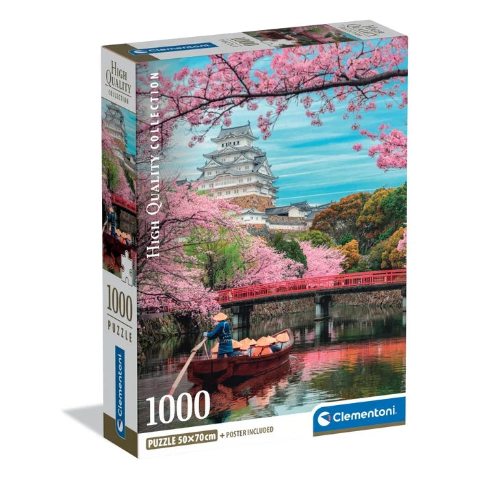 Puzzle Compact 1000 Piese - Himeji Castle in Spring