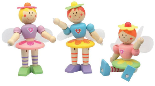 Wood Flexy Fairy - Zana flexibila din lemn - 12 cm / 12
