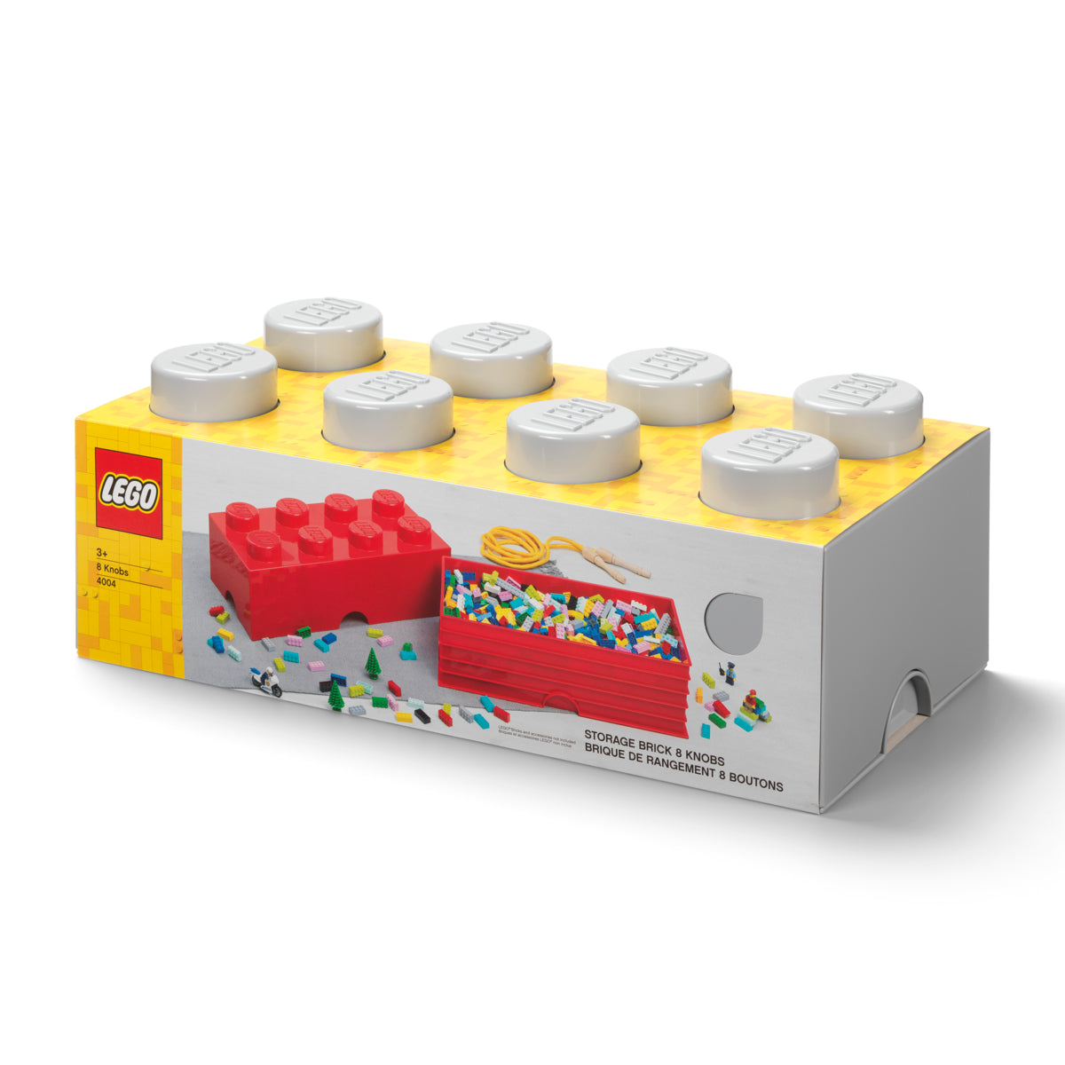Cutie depozitare LEGO 8 (4x2) - Gri