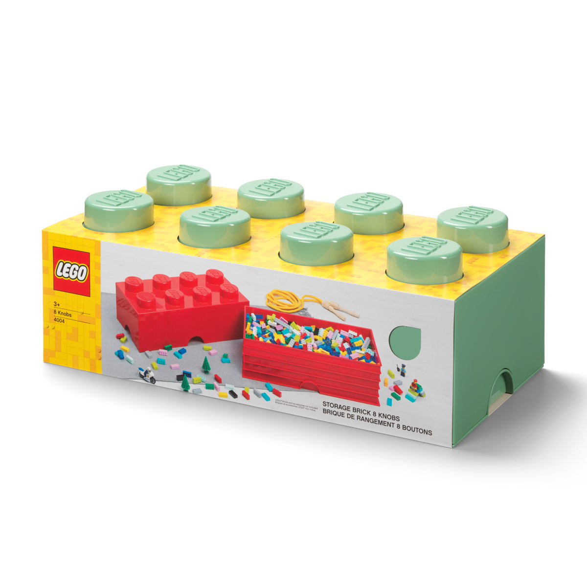 Cutie depozitare LEGO 8 (4x2) - Verde Nisip