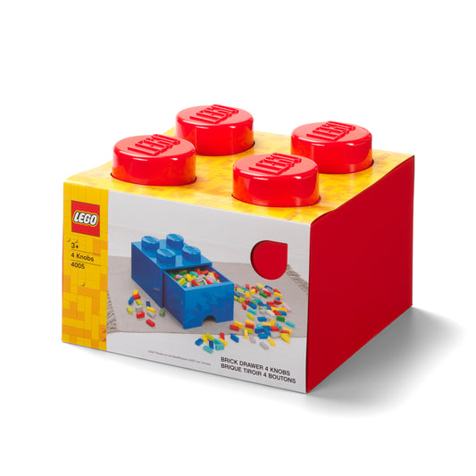 Cutie depozitare LEGO cu sertar 4 (2x2) - Rosu