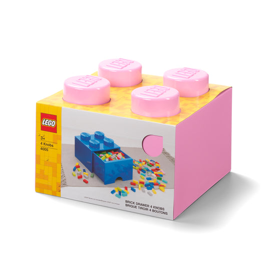 Cutie depozitare LEGO cu sertar 4 (2x2) - Mov Deschis (Roz)