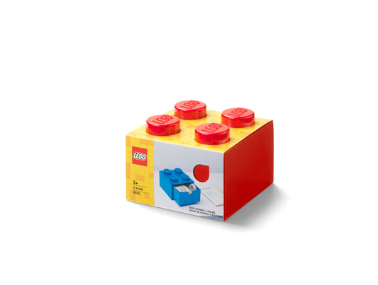 Sertar de Birou LEGO 4 (2x2), 15,8x15,8x11,3cm - Rosu