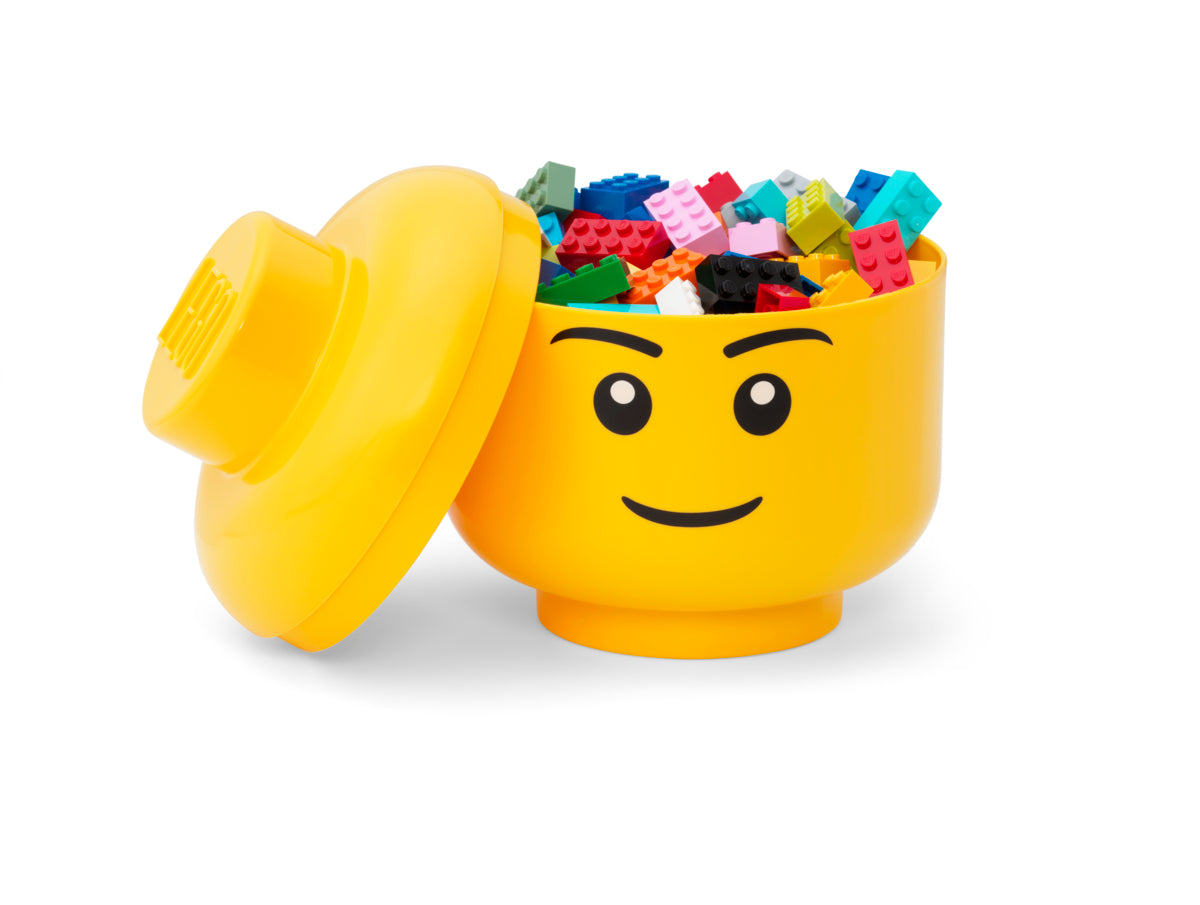 Cutie Depozitare Mica (S) Cap Minifigurina LEGO (16x18,5cm) - Baiat
