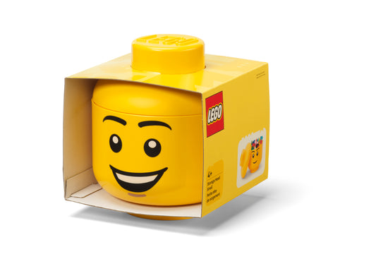 Cutie Depozitare Mica (S) Cap Minifigurina LEGO (16x18,5cm) - Happy
