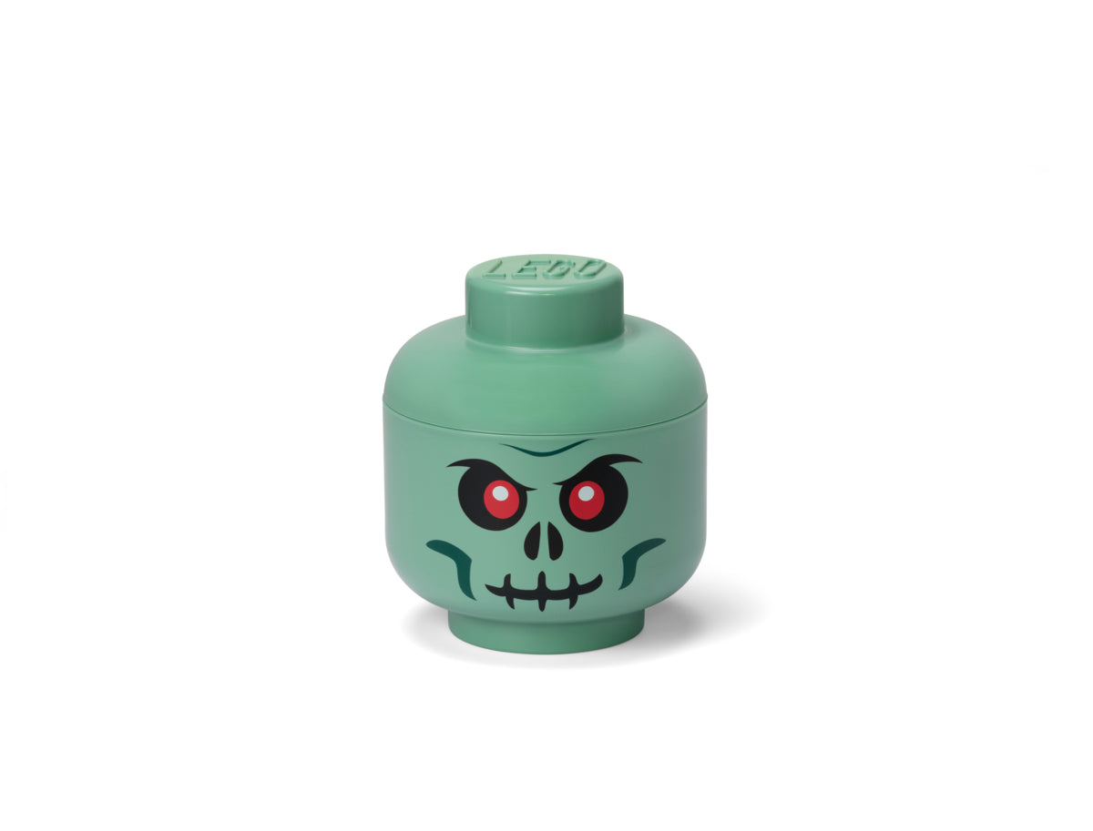Cutie Depozitare Mica (S) Cap Minifigurina LEGO (16x18,5cm) - Schelet Verde