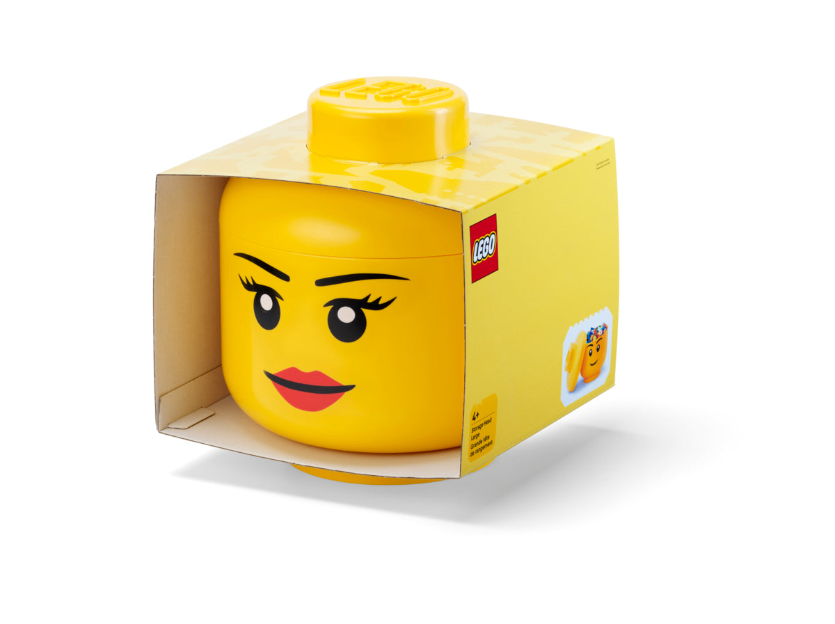 Cutie Depozitare Mare (L) Cap Minifigurina LEGO (24x27,1cm) - Fata