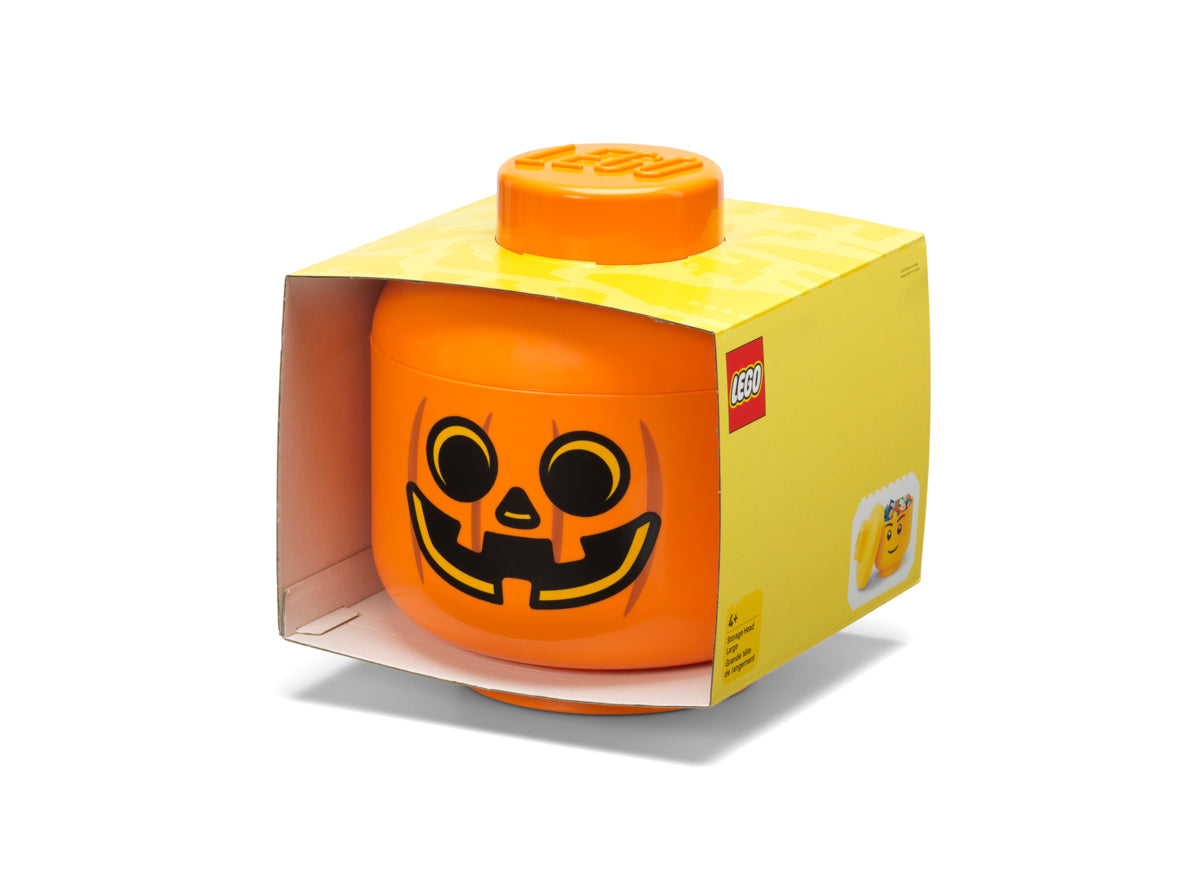 Cutie Depozitare Mare (L) Cap Minifigurina LEGO (24x27,1cm) - Dovleac