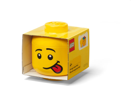 Mini Cutie Depozitare Cap Minifigurina LEGO (10,2x11,5cm) - Silly