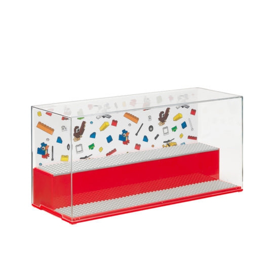 Vitrina (19.2x39,8x14,9cm) Expunere si Joaca LEGO Iconic - Rosu
