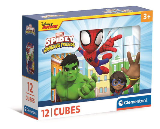 12 Cuburi Tip Puzzle - Spidey And His Amazing Friends / 12