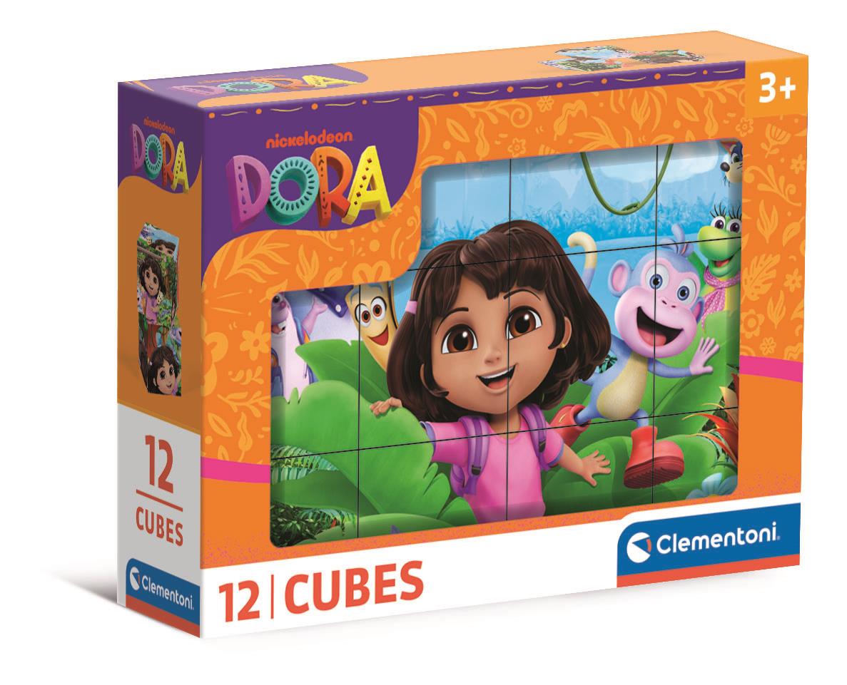 12 Cuburi Tip Puzzle - Dora The Explorer / 12
