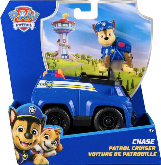 Paw Patrol Vehicule cu Figurina - Chase Patrol Cruiser