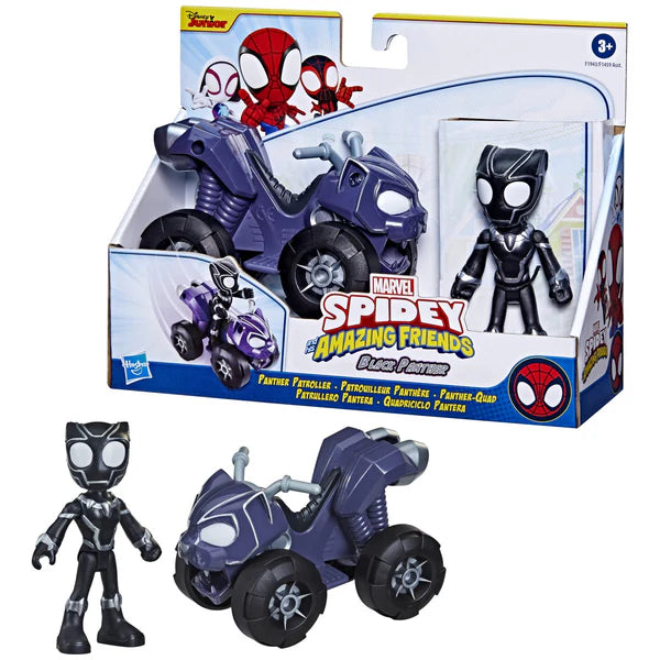 Spidey Prietenii Extraordinari - Black Panther cu Motocicleta / 1