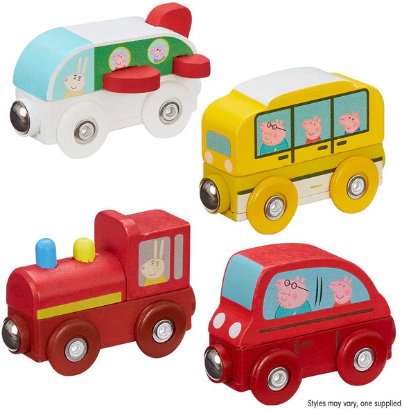 Peppa Masinute din lemn, cu magnet, asst. / 16