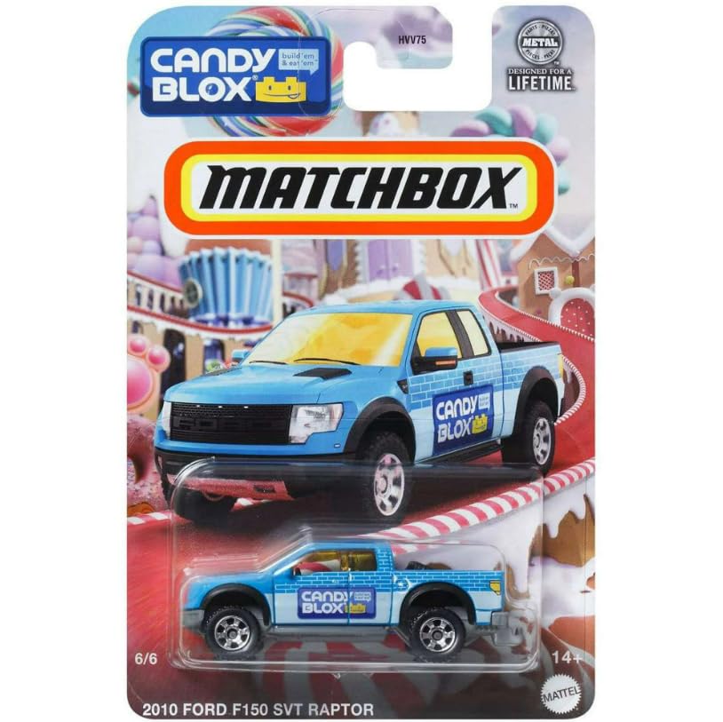 Matchbox Candy Blox 2010 Ford F-150 SVT Raptor BLUE / 10