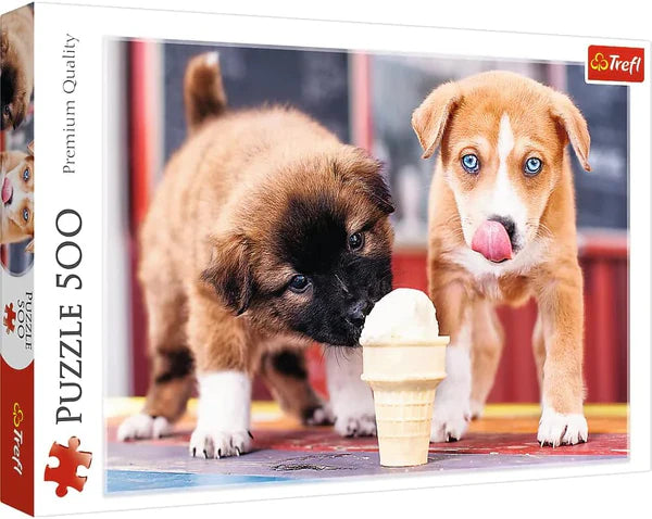 Puzzle 500 piese - Catelusii si inghetata / 8